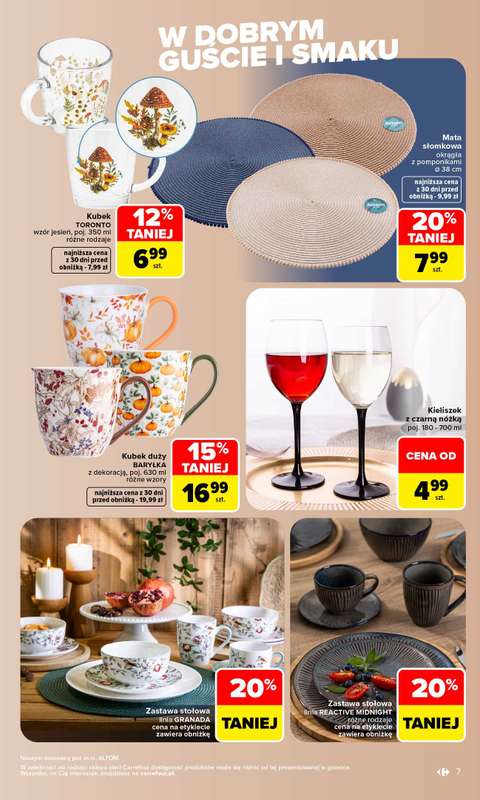 Carrefour - gazetka promocyjna Gazetka Stylowy dom od poniedziałku 07.09 do soboty 19.09 - strona 7