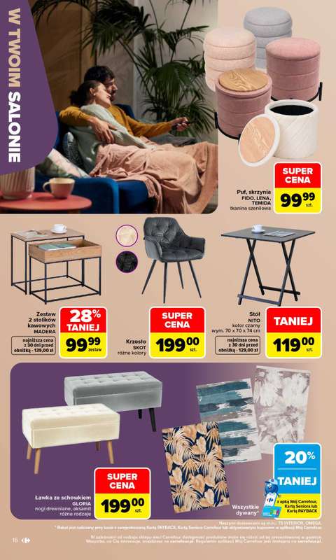 Carrefour - gazetka promocyjna Gazetka Stylowy dom od poniedziałku 07.09 do soboty 19.09 - strona 16
