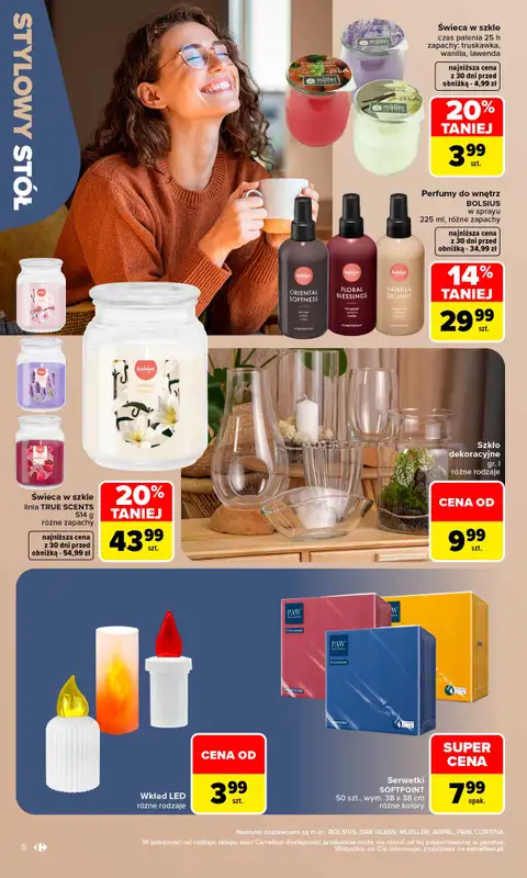 Carrefour - gazetka promocyjna Gazetka Stylowy dom od poniedziałku 07.09 do soboty 19.09 - strona 6