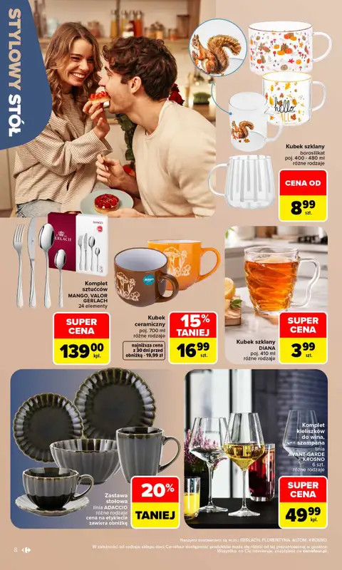 Carrefour - gazetka promocyjna Gazetka Stylowy dom od poniedziałku 07.09 do soboty 19.09 - strona 8
