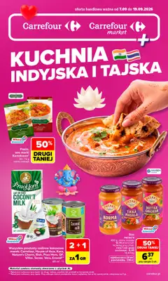 Carrefour Market - gazetka promocyjna Gazetka Kuchnia indyjska i tajska od poniedziałku 07.09 do soboty 19.09