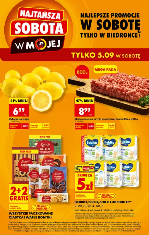 Biedronka - gazetka promocyjna Najtańsza sobota  