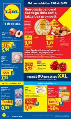 Lidl - gazetka promocyjna Oferta od poniedziałku od poniedziałku 07.09 do środy 09.09
