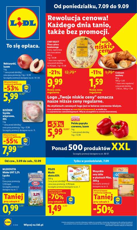 Lidl - gazetka promocyjna Oferta od poniedziałku od poniedziałku 07.09 do środy 09.09