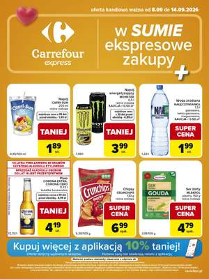 Carrefour Express - gazetka promocyjna Gazetka Express od wtorku 08.09 do poniedziałku 14.09