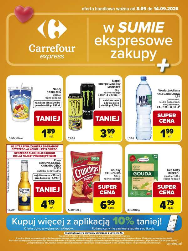 Carrefour Express - gazetka promocyjna Gazetka Express od wtorku 08.09 do poniedziałku 14.09