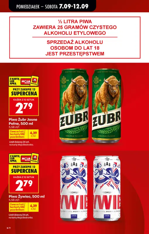 Biedronka - gazetka promocyjna Od poniedziałku od poniedziałku 07.09 do soboty 12.09 - strona 8