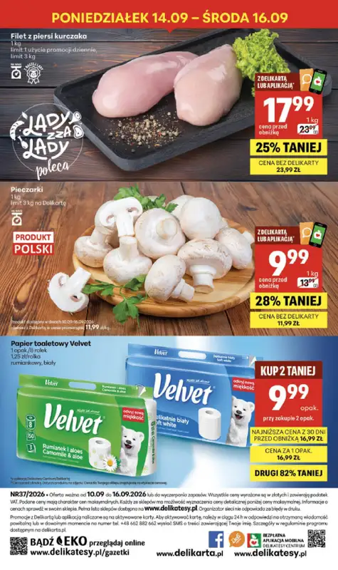 Delikatesy Centrum - gazetka promocyjna Gazetka  do środy 16.09 - strona 40