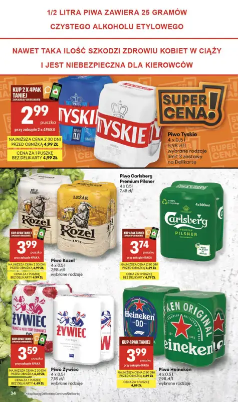 Delikatesy Centrum - gazetka promocyjna Gazetka  do środy 16.09 - strona 34