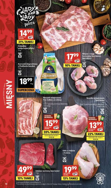 Delikatesy Centrum - gazetka promocyjna Gazetka  do środy 16.09 - strona 14
