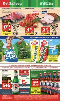 Delikatesy Centrum - gazetka promocyjna Gazetka  do środy 16.09