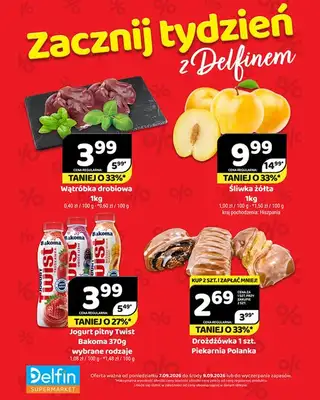 Delfin - gazetka promocyjna Codzienne hity dnia od poniedziałku 07.09 do środy 09.09