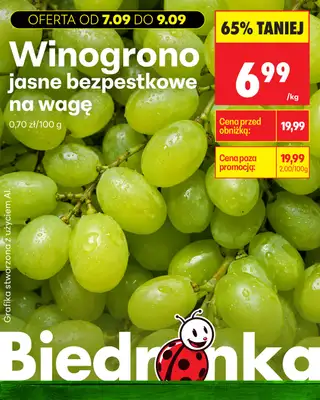 Biedronka - gazetka promocyjna Biedronkowe oszczędności od poniedziałku 07.09 do środy 09.09