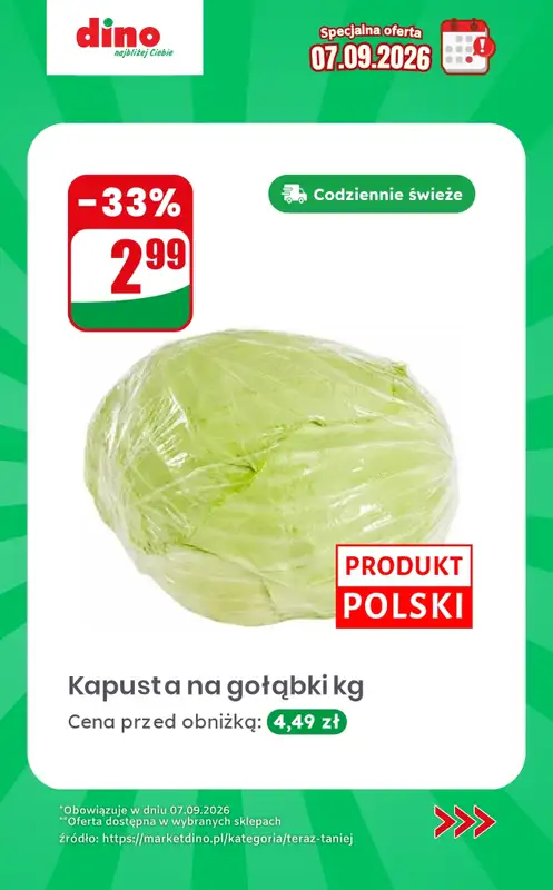 Dino - gazetka promocyjna Specjalna oferta na 07.09.2026 - promocje spoza gazetki od poniedziałku 07.09 do poniedziałku 07.09 - strona 4