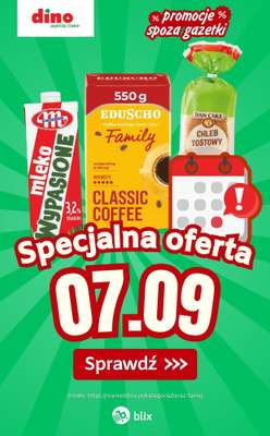 Dino - gazetka promocyjna Specjalna oferta na 07.09.2026 - promocje spoza gazetki od poniedziałku 07.09 do poniedziałku 07.09