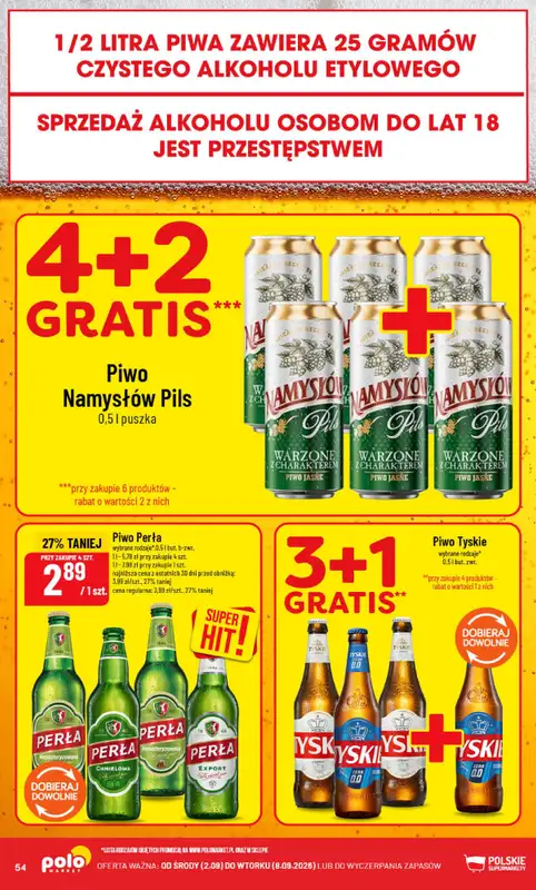 POLOmarket - gazetka promocyjna Gazetka od środy 02.09 do wtorku 08.09 - strona 54