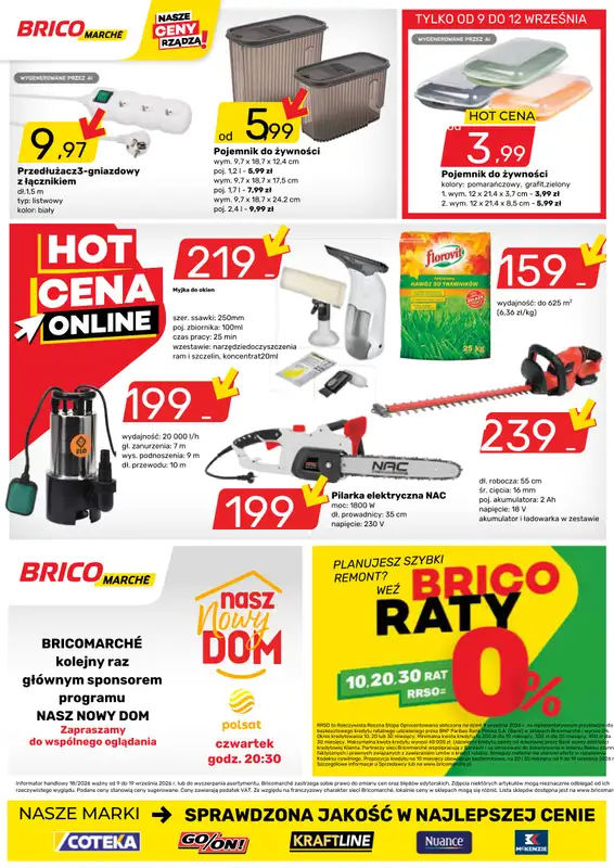 Bricomarche - gazetka promocyjna Gazetka od środy 09.09 do soboty 19.09 - strona 9