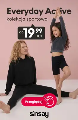 Sinsay - gazetka promocyjna Kolekcja sportowa EVERYDAY ACTIVE od poniedziałku 07.09 do niedzieli 13.09