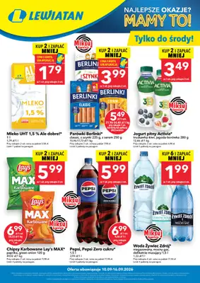 LEWIATAN - gazetka promocyjna W wielopakach taniej! od czwartku 10.09 do środy 16.09