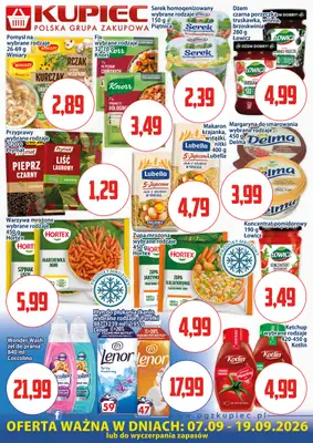 Kupiec - gazetka promocyjna Plakaty promocyjne od poniedziałku 07.09 do soboty 19.09