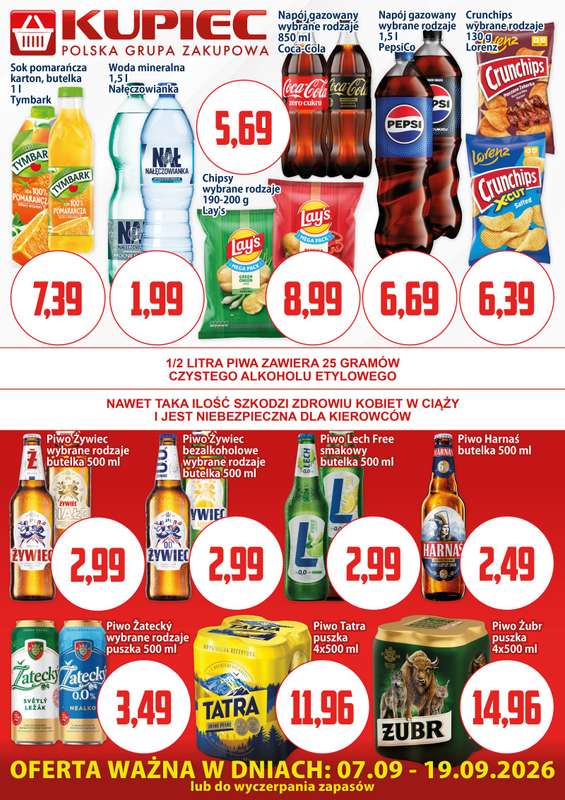 Kupiec - gazetka promocyjna Plakaty promocyjne od poniedziałku 07.09 do soboty 19.09 - strona 3