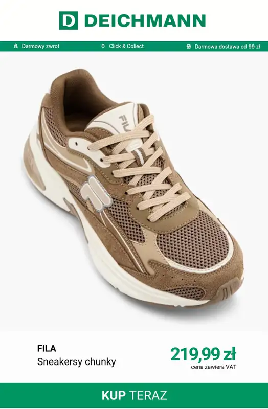 Deichmann - gazetka promocyjna Sneakersy na grubszej podeszwie od poniedziałku 07.09  - strona 9