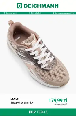 Deichmann - gazetka promocyjna Sneakersy na grubszej podeszwie od poniedziałku 07.09  - strona 4
