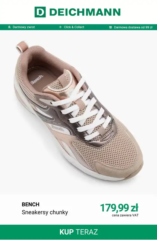 Deichmann - gazetka promocyjna Sneakersy na grubszej podeszwie od poniedziałku 07.09  - strona 4