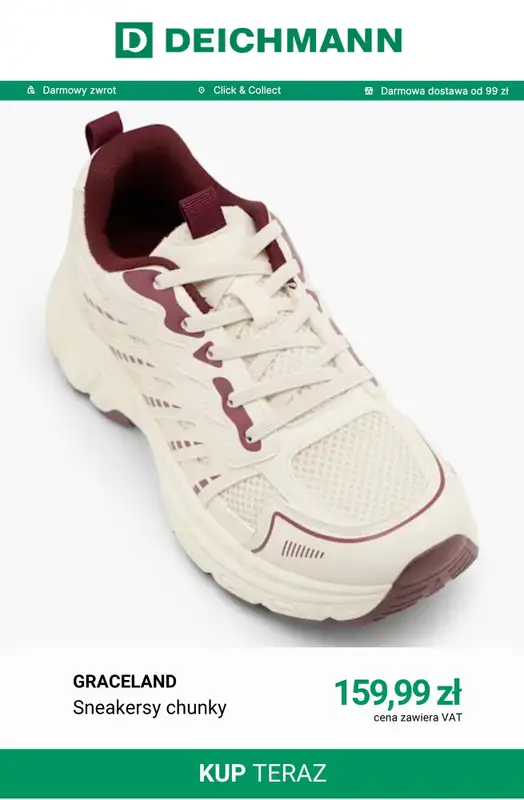 Deichmann - gazetka promocyjna Sneakersy na grubszej podeszwie od poniedziałku 07.09  - strona 7