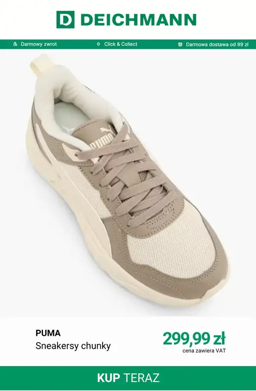 Deichmann - gazetka promocyjna Sneakersy na grubszej podeszwie od poniedziałku 07.09  - strona 5