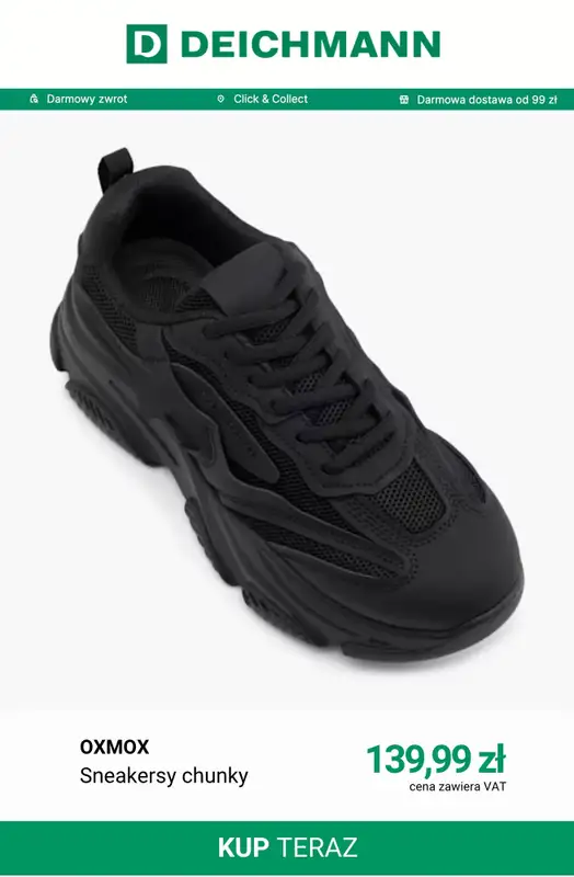 Deichmann - gazetka promocyjna Sneakersy na grubszej podeszwie od poniedziałku 07.09  - strona 8