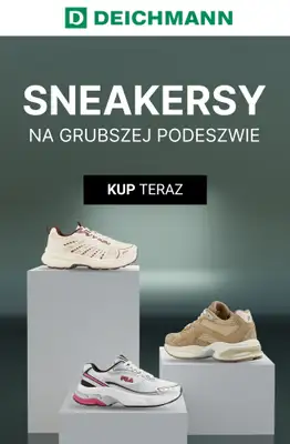 Deichmann - gazetka promocyjna Sneakersy na grubszej podeszwie od poniedziałku 07.09 