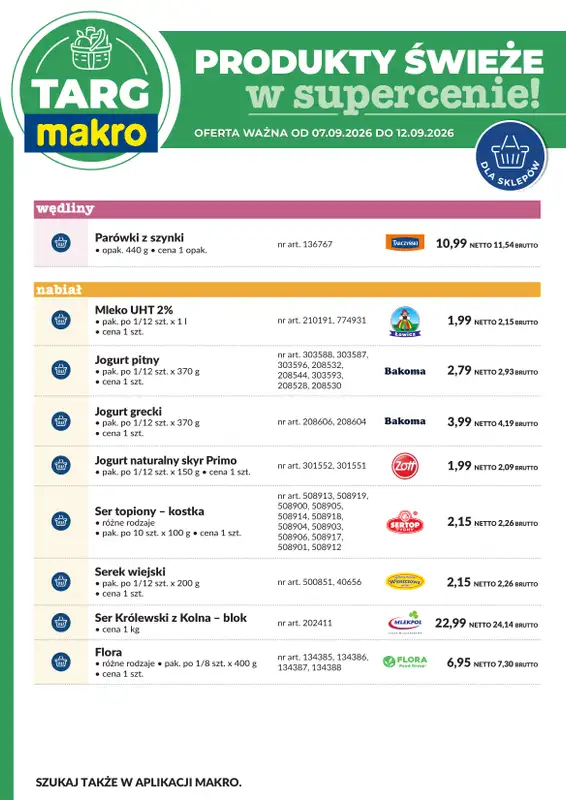 Makro - gazetka promocyjna Targ MAKRO - oferta świeża w super cenach! od poniedziałku 07.09 do soboty 12.09 - strona 7
