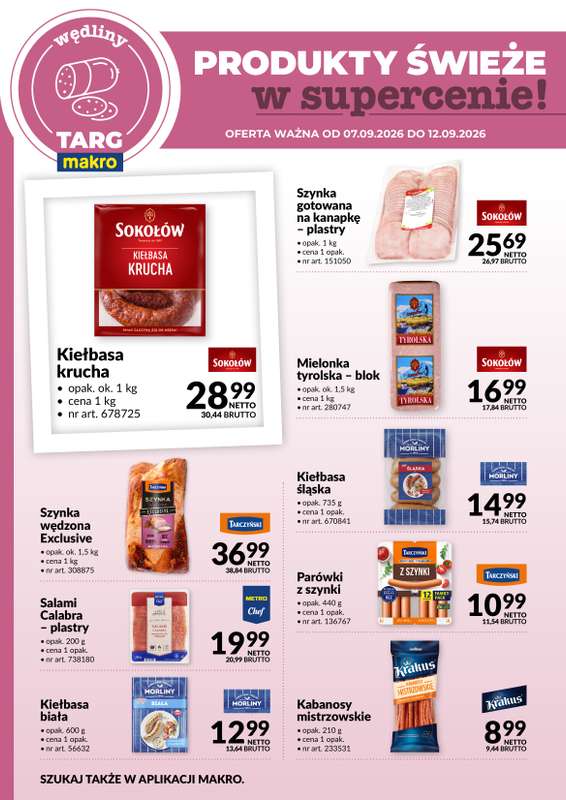 Makro - gazetka promocyjna Targ MAKRO - oferta świeża w super cenach! od poniedziałku 07.09 do soboty 12.09 - strona 3