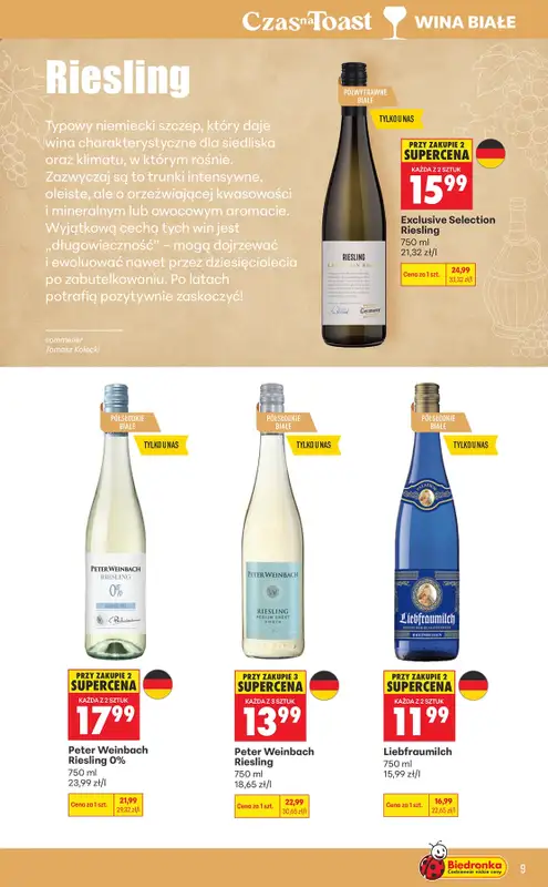Biedronka - gazetka promocyjna Czas na toast od poniedziałku 07.09 do soboty 19.09 - strona 9