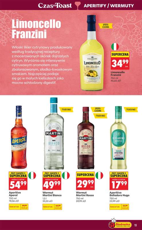 Biedronka - gazetka promocyjna Czas na toast od poniedziałku 07.09 do soboty 19.09 - strona 19