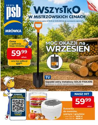 PSB Mrówka - gazetka promocyjna Gazetka od czwartku 10.09 do soboty 19.09