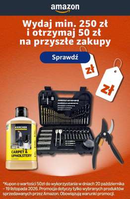 Amazon - gazetka promocyjna Wydaj min. 250 zł, odbierz 50 zł na kolejne zakupy od poniedziałku 07.09 
