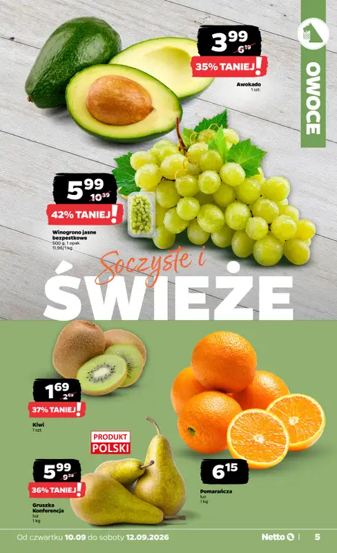 Netto - gazetka promocyjna Gazetka Spożywcza od czwartku 10.09 do soboty 12.09 - strona 5