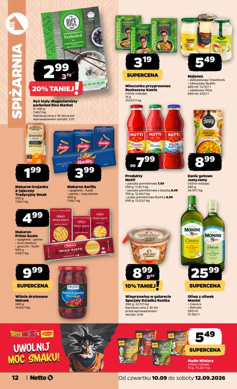 Netto - gazetka promocyjna Gazetka Spożywcza od czwartku 10.09 do soboty 12.09 - strona 12