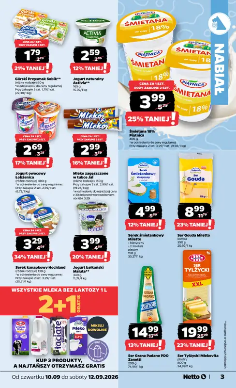 Netto - gazetka promocyjna Gazetka Spożywcza od czwartku 10.09 do soboty 12.09 - strona 3