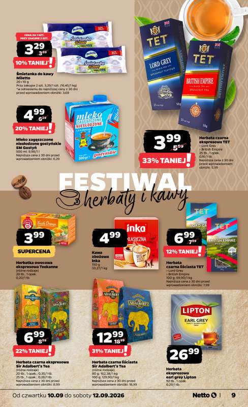Netto - gazetka promocyjna Gazetka Spożywcza od czwartku 10.09 do soboty 12.09 - strona 9