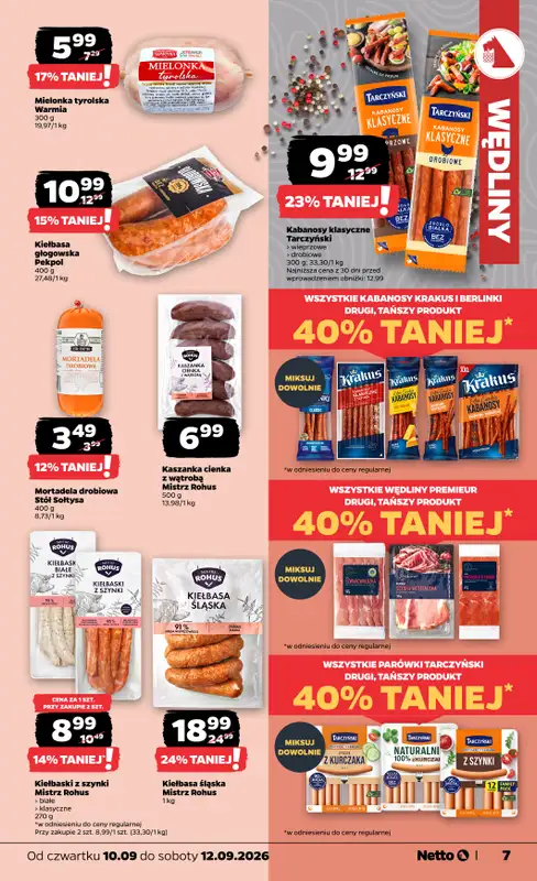 Netto - gazetka promocyjna Gazetka Spożywcza od czwartku 10.09 do soboty 12.09 - strona 7