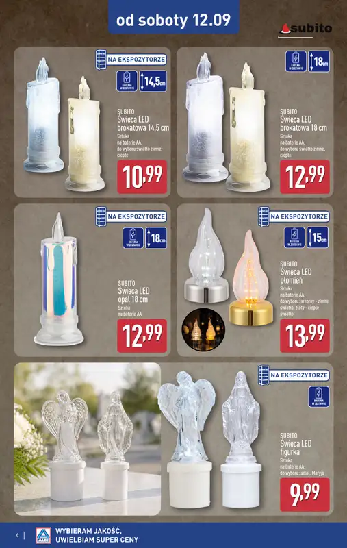 Aldi - gazetka promocyjna Światełko pamięci od soboty 12.09 do soboty 12.09 - strona 4