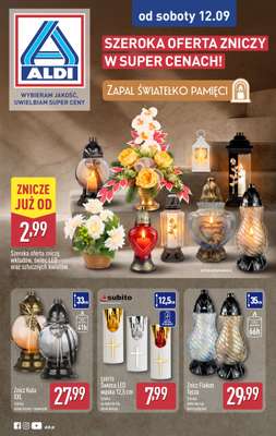 Aldi - gazetka promocyjna Światełko pamięci od soboty 12.09 do soboty 12.09