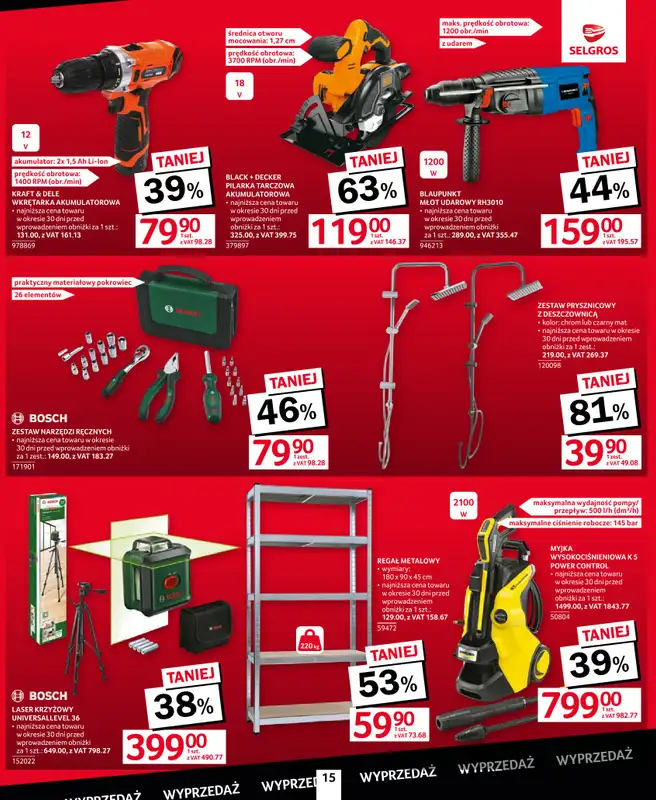 Selgros - gazetka promocyjna Totalna wyprzedaż od czwartku 10.09 do środy 23.09 - strona 15