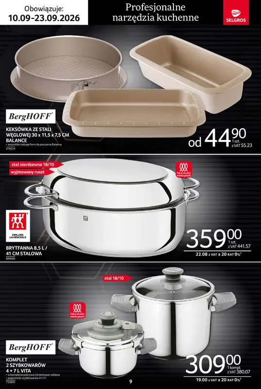 Selgros - gazetka promocyjna Katalog premium od czwartku 10.09 do środy 23.09 - strona 9