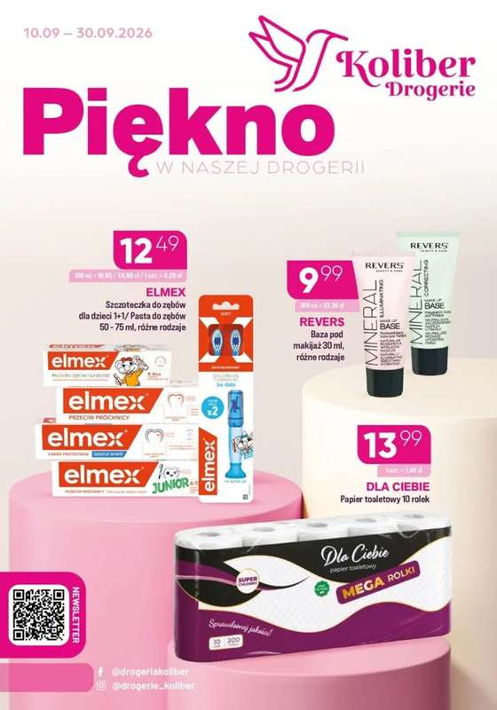 Drogerie Koliber - gazetka promocyjna Gazetka od czwartku 10.09 do środy 30.09