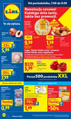 Lidl - gazetka promocyjna Oferta od poniedziałku od poniedziałku 07.09 do środy 09.09