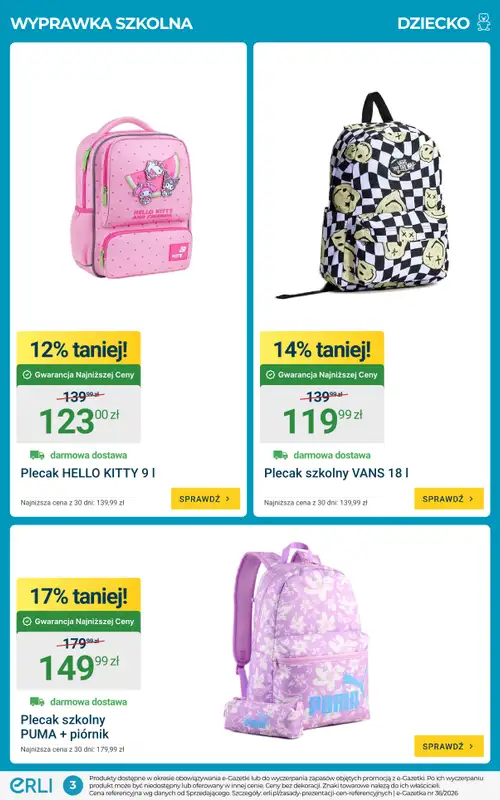 ERLI - gazetka promocyjna Gazetka  do niedzieli 13.09 - strona 3